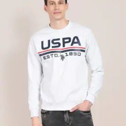 Men Brand Print Regular Fit Crew-Neck Sweatshirt-picture-22