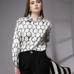 Women Geometric Print Regular Fit Shirt-image-55