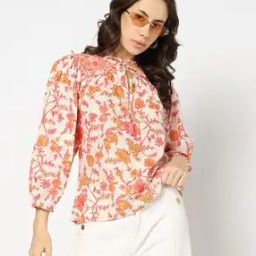 Women Floral Print Relaxed Fit Cotton Top-28