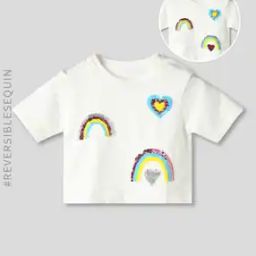 Sequined Embroidered Boxy Fit Crew-Neck T-Shirt-image-28