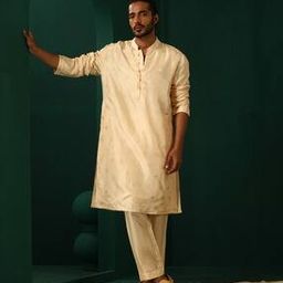 Men Regular Fit Embroidery Long Kurta-image-25
