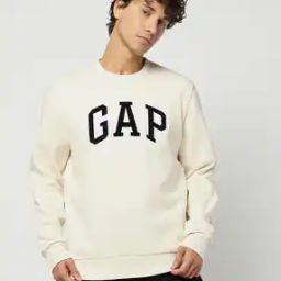 Men Logo Embroidered Crew-Neck Fleece Sweatshirt-image-64