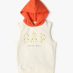 Graphic Logo Print Sleeveless Hooded T-Shirt-image-17
