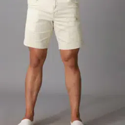 Men Slim Fit Denim Shorts with Insert Pockets-image-53