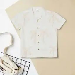 Boys Tropical Print Stylised Fit Shirt-picture-21