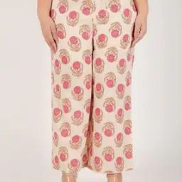 Women Floral Print Palazzos with Elasticated Waist-picture-9