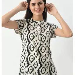 Women Geometric Print Regular Fit Top-picture-16