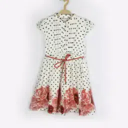 Polka-Dot Print A-line Dress-image-51