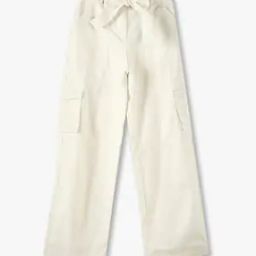 Girls Slim Fit Cotton Belted Cargo Pants-image-31