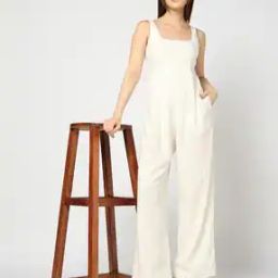 Women Seamed Relaxed Fit Jumpsuit-picture-30