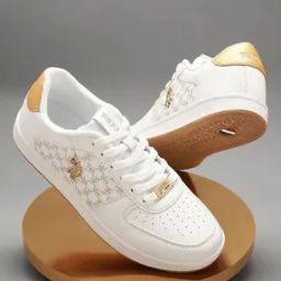 Women Embellished Sneakers with Lace Fastening-27