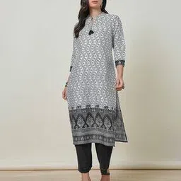 soch Women Bandhani Print Straight Kurta with Insert Pocket-picture-3