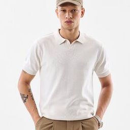 Men Regular Fit Polo T-Shirt with Short Sleeves-picture-24