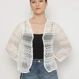 Women Floral Lace Regular Fit Shrug-28