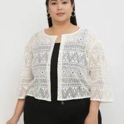 Women Regular Fit Front-Open Shrug-28