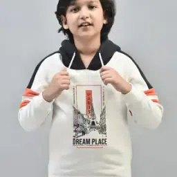 Typographic Print Hoodie with Drawstring-8