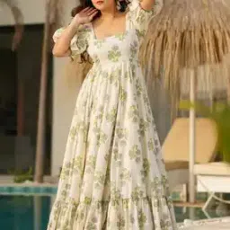 wedani Women Floral Print Gown Dress-picture-37