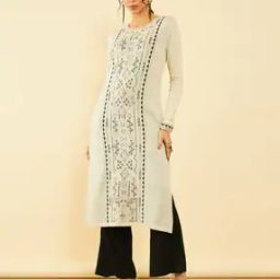 soch Women Geometric Print Straight Kurta-picture-8