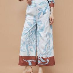Women Abstract Wide Leg Pants-image-3