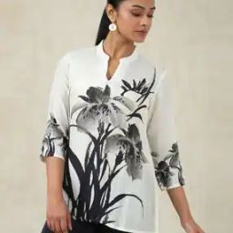 Women Floral Print Straight Tunic-image-73