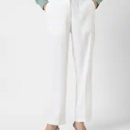 Women Regular Fit Flat-Front Trousers-image-41