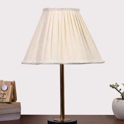 devansh Table Lamp with Wood Base image 1