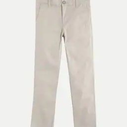 Boys Relaxed Fit Flat-Front Trousers-image-97