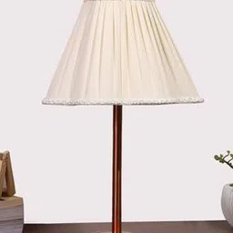  Cotton Vintage Lamp with Wooden Base   -image-54