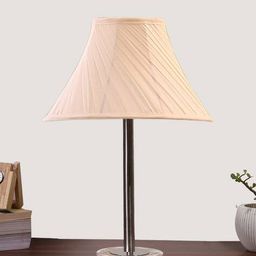 devansh Vintage Cross Pleated Table Lamp with Shade image 1