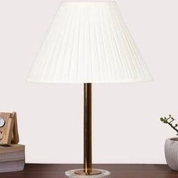 Vintage Straight Pleated Table Lamp with Shade-22