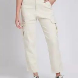 Women Slim Fit Cargo Trousers-image-1