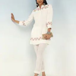 Women Embroidered A-Line Tunic-image-59