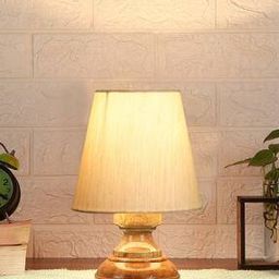 Wooden Table Lamp with Shade-image-82