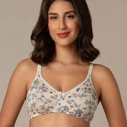 Floral Print Non-Wired Bra with Adjustable Strap-18