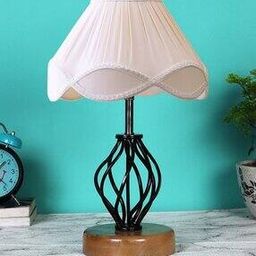 Vintage Cotton Table Lamp with Iron Base-19