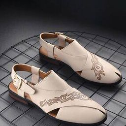 Men Genuine Leather Shoe-Style Sandals-picture-49