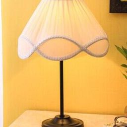 Vintage Cotton Shade with Iron Table Lamp-image-37