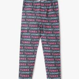 Typographic Print Cotton Leggings-71