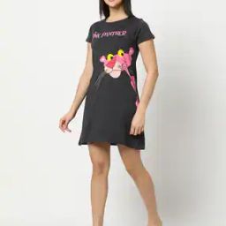 Women Pink Panther Print Nightshirt-image-6