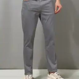 Men Tapered Fit Fit Flat-Front Trousers-image-5