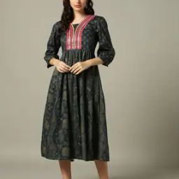 Women Printed Fit & Flare Dress-image-53
