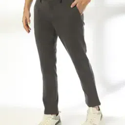 Men Tapered Fit Flat-Front Chinos-image-89
