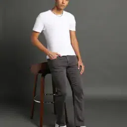 Men Lightly Washed Straight Jeans-image-72