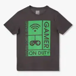 yb dnmx Boys Graphic Print Regular Fit Crew-Neck T-Shirt-picture-30