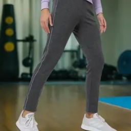 Women Straight Track Pants with Side Piping-image-23