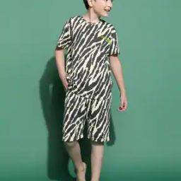 Tie & Dye T-Shirt & Shorts Nightsuit Set-32