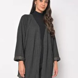 Open-Front Shrug with Asymmetric Hemline-31