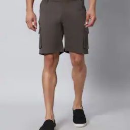 Solid Slim Fit Cargo Shorts-picture-29