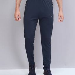 Men Logo Print Fitted Trackpants with Insert Pockets-image-73