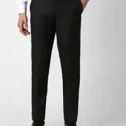 Men Slim Fit Flat-Front Trousers-image-65